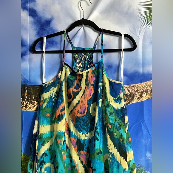 Bisou Bisou By Michele Bohbot Colorful Summer Dress Size 8 - Picture 3 of 6